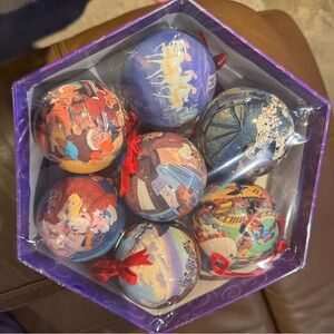 RARE Vintage Disney Enchanted Christmas Ornament Set